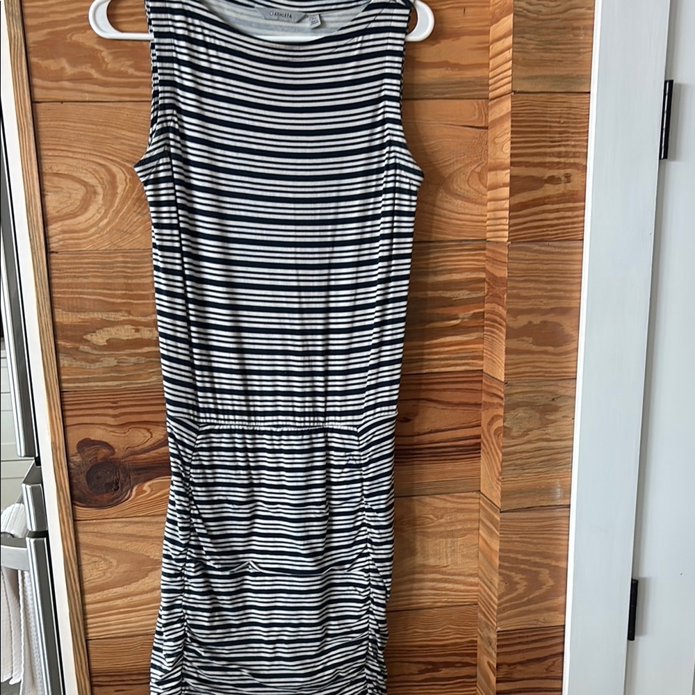 Athleta Blue and White Striped Dress Size XS